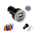 Dual USB Car Charger with Safety Active LED Light for Night Travel